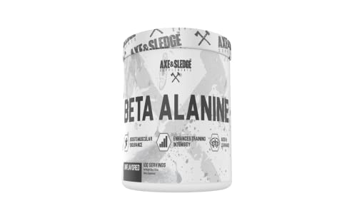 Axe & Sledge Supplements Beta Alanine Basics Powder, Supports Endurance, Performance