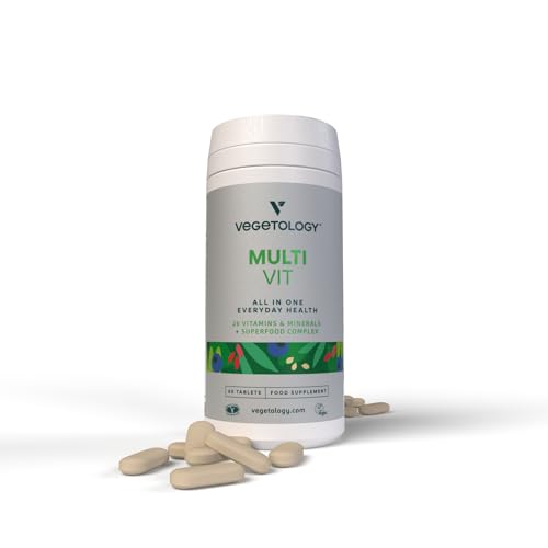 Vegetology MultiVit Vegan Multivitamins w/26 Vitamin & Mineral Supplements