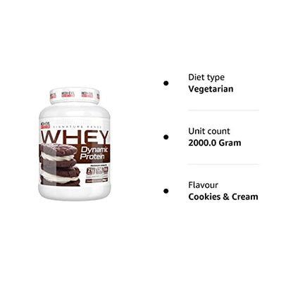 Medi-Evil Nutrition Whey Dynamic Protein, Cookies and Cream Flavour, 2kg, 66 Servings