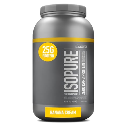 Isopure Protein Powder, Zero Carb Whey Isolate with Vitamin C & Zinc for Immune Support