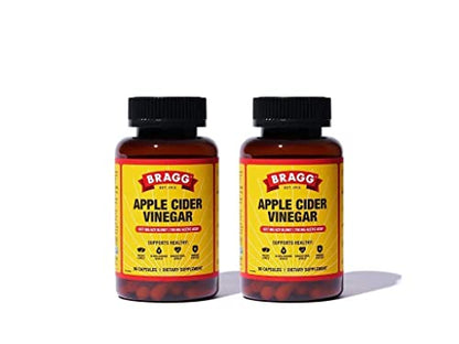 Bragg Apple Cider Vinegar Capsules - Vitamin D3 & Zinc - 750mg of Acetic Acid – Immune 