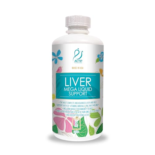 Actif Liver Mega Liquid Support - Complete Liver and Bile Maximum Strength Supplement