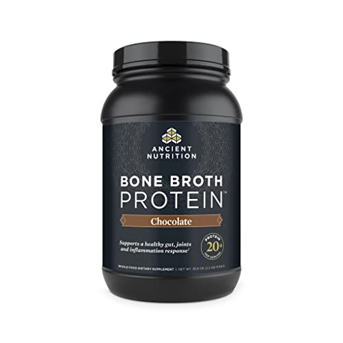 Ancient Nutrition Protein Powder Made from Real Bone Broth, Chocolate, 20g Protein 