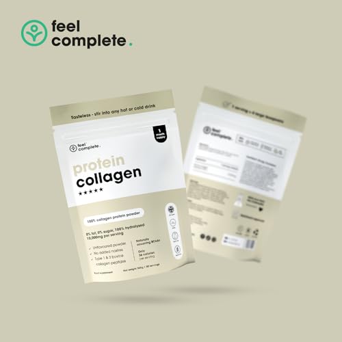 Feel Complete - High Protein Collagen - Premium Type 1 & 3 Hydrolysed Bovine Collagen - Halal - Skin, Hair & Nail