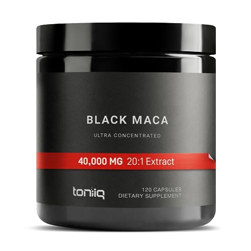 40,000mg Pure Black Maca Root Extract - Ultra Concentrated 20:1 Single Origin Wildcrafted