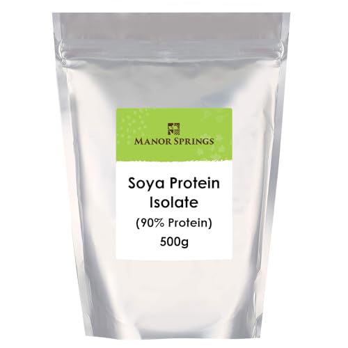 SOYA Protein Isolate (90% Protein) 500g by Manor Springs, Unflavoured, Vegan Protein Shake