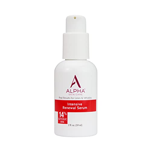 Alpha Skin Care Renewal Serum Concentrated with 14% Glycolic AHA, Intensive Rejuvenating 