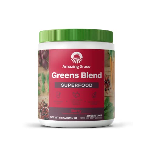 Amazing Grass Greens Blend Superfood: Super Greens Powder Smoothie Mix with Organic