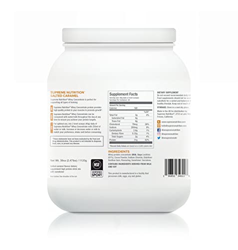 Supreme Nutrition Whey Protein Concentrate | 1.12kg - 28 Servings | Lean Muscle