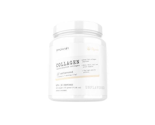 Project #1 Nutrition Multi-Sourced Collagen Powder | Grass-Fed Peptides for Skin, Hair