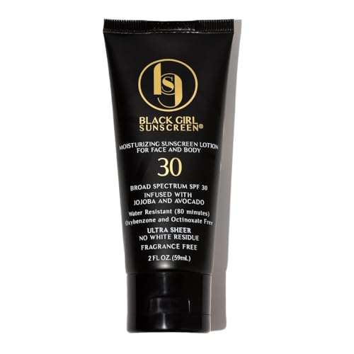 Black Girl Sunscreen - Face & Body Moisturizing Sunscreen Lotion SPF 30, No White-Residue