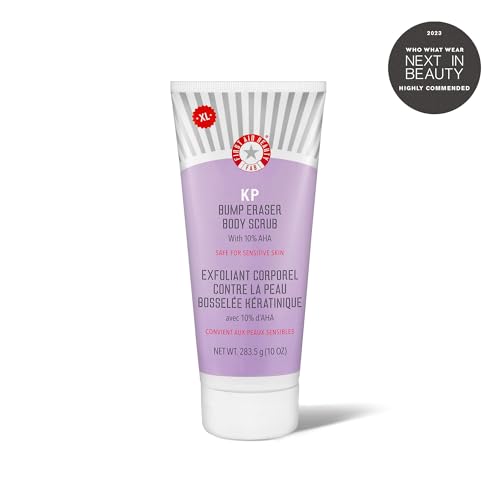 First Aid Beauty KP Bump Eraser Body Scrub – Exfoliant for Keratosis Pilaris with 10% AHA