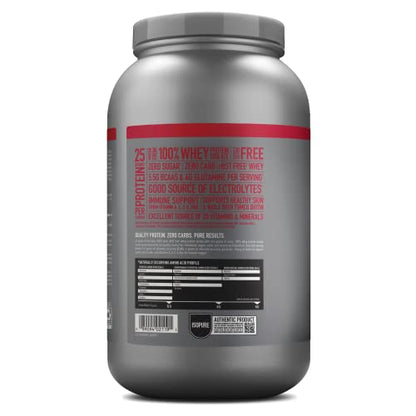 Isopure Protein Powder, Zero Carb Whey Isolate with Vitamin C & Zinc for Immune Support