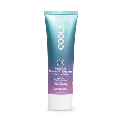 COOLA Organic Dew Good Illuminating Body Melt with SPF 40, Dermatologist Tested