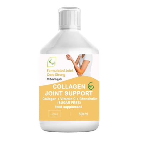 Hydrolyzed Liquid Collagen Food Supplement | Support for Joints, Skin, Muscles, Hair, &Nail Growth 