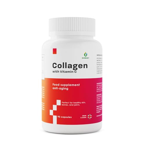 Collagen Capsules with Vitamin C - Dual Collagen Types for Skin, Hair, Joints 