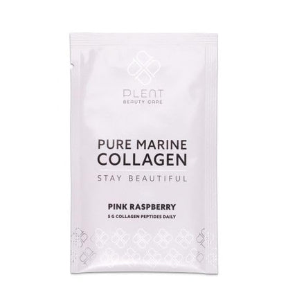 Plent Pure Marine Collagen Pink Raspberry - Stay Beautiful - 5G Collagen Peptides Daily - 30 Sachets