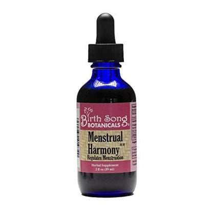 Birth Song Botanicals Menstrual Harmony Tincture, Herbal Period Symptom Support