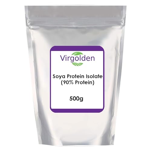 SOYA Protein Isolate 500g (90% Protein) by Virgolden, Unflavoured, Vegan Protein Shake