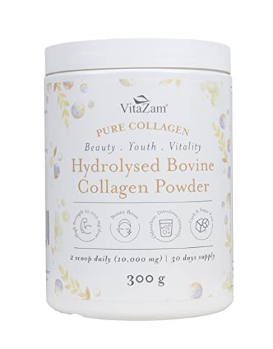 Vitazam Bovine Collagen Peptides - Hydrolyzed Type 1 & 3 Collagen Powder Protein Supplement for Healthy 