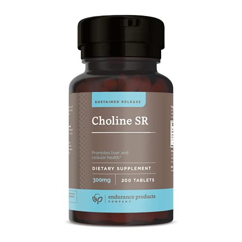Choline Bitartrate Sustained Release - 300mg 200 Tablet - Promotes Brain Health, Mental Focus & Memory