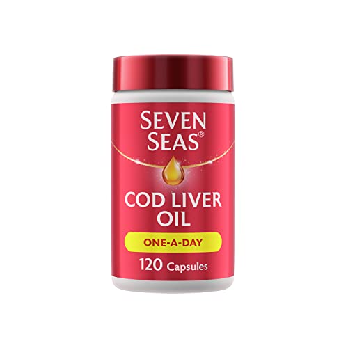 Seven Seas Cod Liver Oil Tablets With Omega-3, Fish Oil, One A Day, 4 Months Supply 