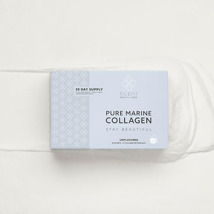 Plent Pure Marine Collagen Unflavoured - Stay Beautiful - 5G Collagen Peptides Daily - 30 Sachets