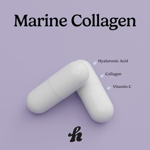 Humanz Collagen Capsules - Marine Collagen with Vitamin C - Collagen Supplements for Women & Men