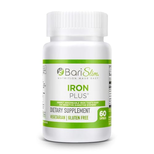 BariSlim Iron Plus Capsules - Formulated for Patients After Weight Loss Surgery Including 