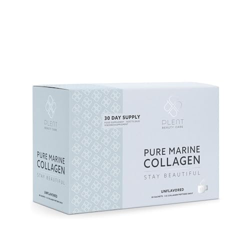 Plent Pure Marine Collagen Unflavoured - Stay Beautiful - 5G Collagen Peptides Daily - 30 Sachets