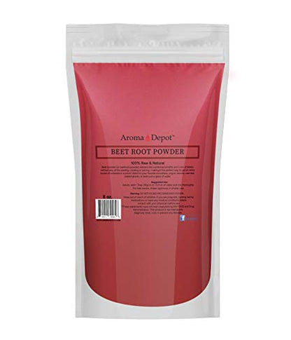 Beet Root Powder 8 oz. by Aroma Depot Raw & Non-GMO I Vegan & Gluten Free I Nitric