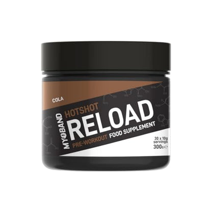 MYOBAND Hotshot Reload Pre-Workout Protein Powder Food Supplement 300g - Cola Kube