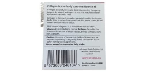 AHS Super Collagen Plus C Tablets - Pack of 250 Tablets (Also 120 + 90 Counts) 3 Sizes! 6000MG PER