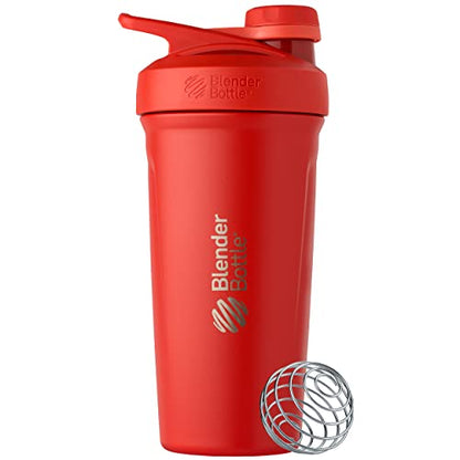 BlenderBottle Strada Twist Cap Shaker Cup Insulated Stainless Steel Water Bottle with Wire