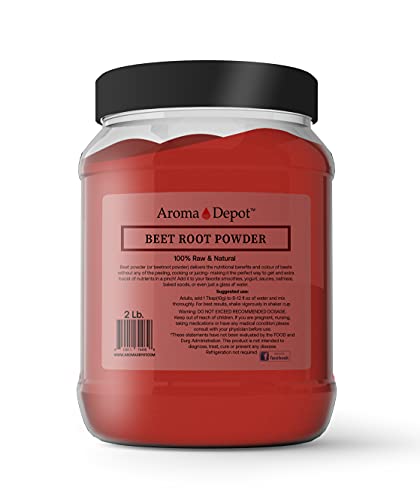 Beet Root Powder 2 lb. by Aroma Depot Raw & Non-GMO I Vegan & Gluten Free I Nitric Oxide