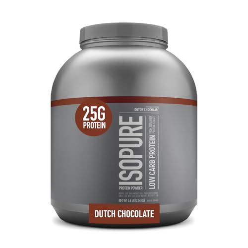 Isopure Protein Powder, Whey Isolate with Vitamin C & Zinc for Immune Support, 25g Protein