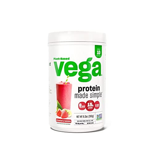 Vega Protein Made Simple Protein Powder, Strawberry Banana - Stevia Free, Vegan