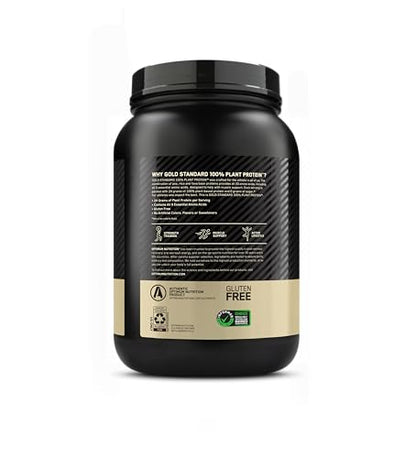 Optimum Nutrition Gold Standard 100% Plant Based Protein Powder, Gluten Free, Vegan Pro