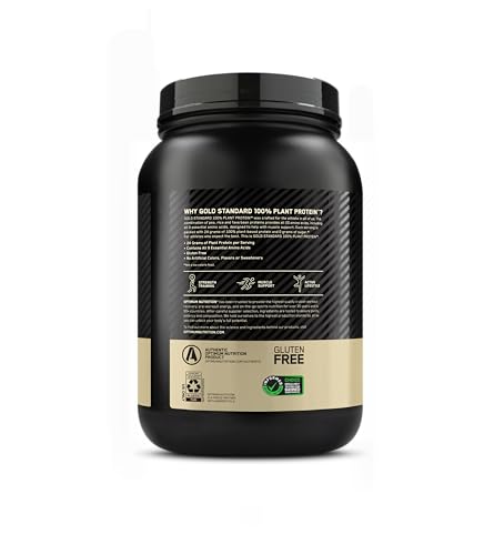 Optimum Nutrition Gold Standard 100% Plant Based Protein Powder, Gluten Free, Vegan