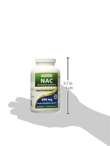 Best Naturals NAC N-Acetyl-Cysteine 600 mg 250 Capsules