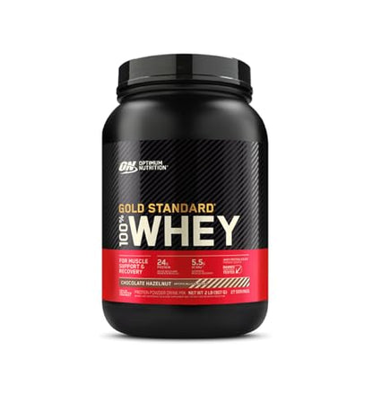 Optimum Nutrition Gold Standard 100% Whey Protein Powder, Chocolate Hazelnut