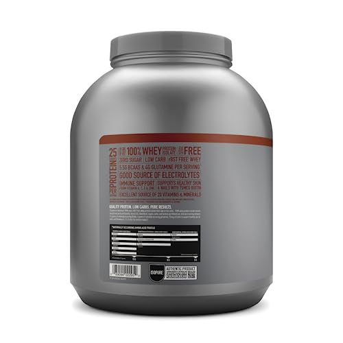 Isopure Protein Powder, Whey Isolate with Vitamin C & Zinc for Immune Support, 25g Protein