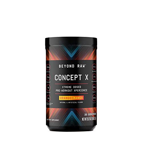 BEYOND RAW Concept X | Clinically Dosed Pre-Workout Powder | Contains Caffeine