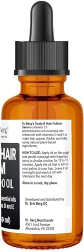 Dr Berg's (All In One) Hair Growth Serum w/Jojoba Oil & Castor Oil For Fuller Thicker Hair