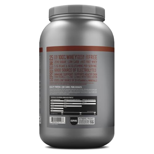 Isopure Dutch Chocolate Whey Isolate Protein Powder with Vitamin C & Zinc for Immune