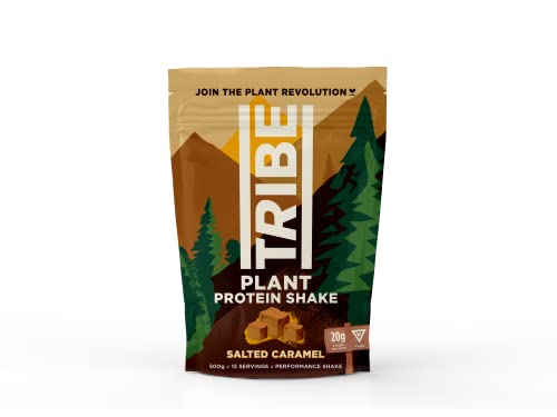 TRIBE Vegan Protein Powder - Salted Caramel - Pea and Rice Protein Blend - Vegan