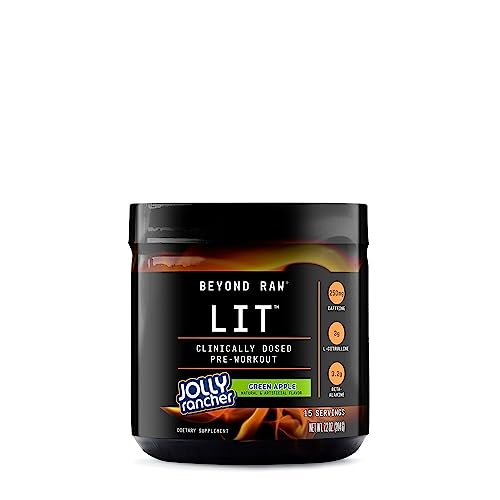 BEYOND RAW LIT | Clinically Dosed Pre-Workout Powder | Contains Caffeine, L-Citrulline