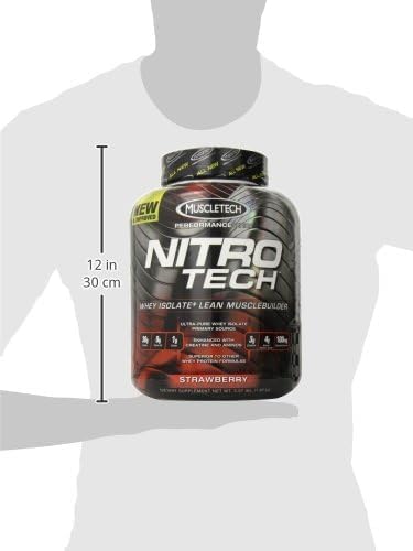 Whey Protein Powder, MuscleTech Nitro-Tech Whey Protein Isolate & Peptides, Protein