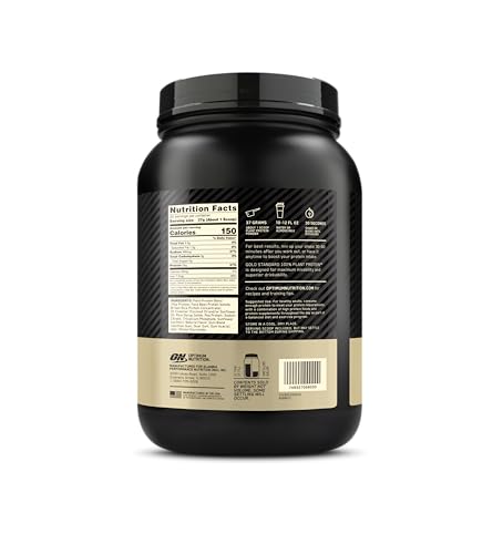 Optimum Nutrition Gold Standard 100% Plant Based Protein Powder, Gluten Free, Vegan