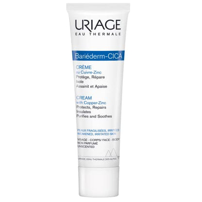 Uriage Bariederm Cica-Cream | Face and Body Cream that Protects & Repairs Irritated 